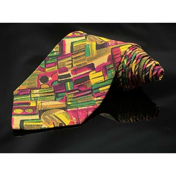 Wild Art Deco Abstract Beautiful Brioni Tie Made